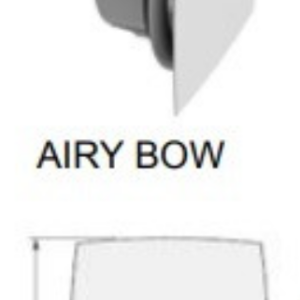 Airy - 100 mm-frontur-Svartur-Bow